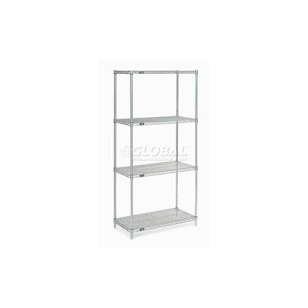Global Equipment Nexel    Stainless Steel Wire Shelving Starter 36"W x 24"D x 86"H 24368S